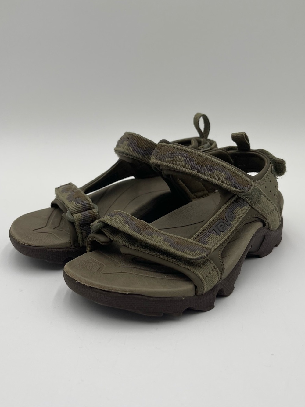 Teva Tanza Camouflage Nature Hiking Sandals Kids Unisex Size 12 Summer